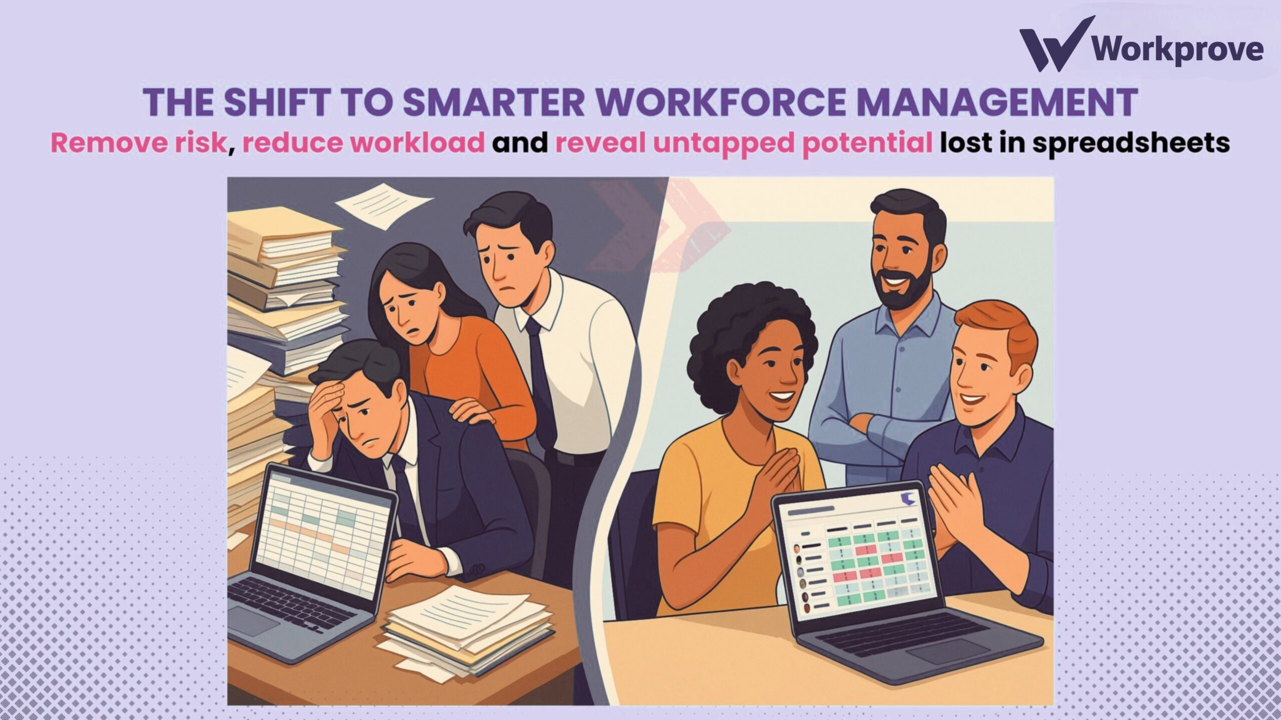 Image showing shift from spreadsheets/ excel to an automated training matrix.