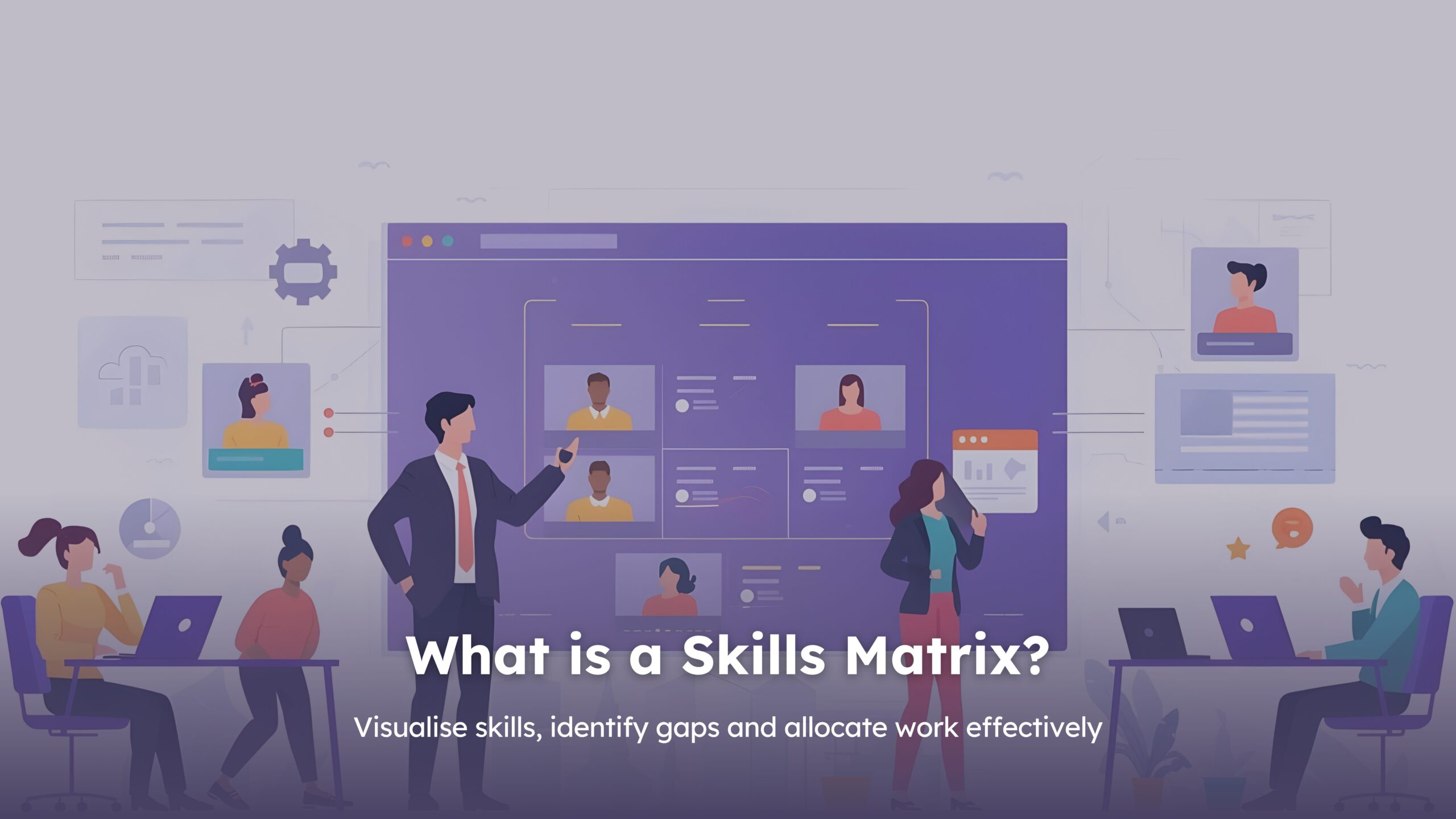 What is a skills matrix. Full detailed guide blog cover image png